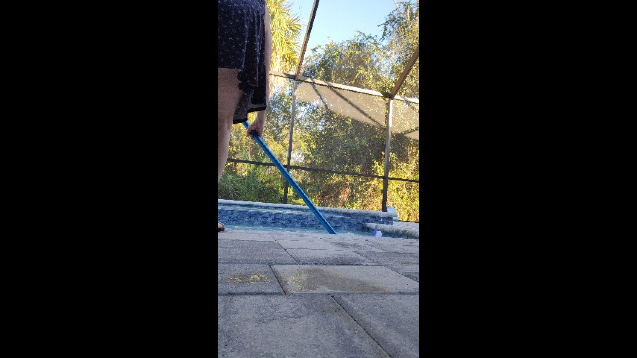 Watching Madre Marie Clean the Pool Part 2