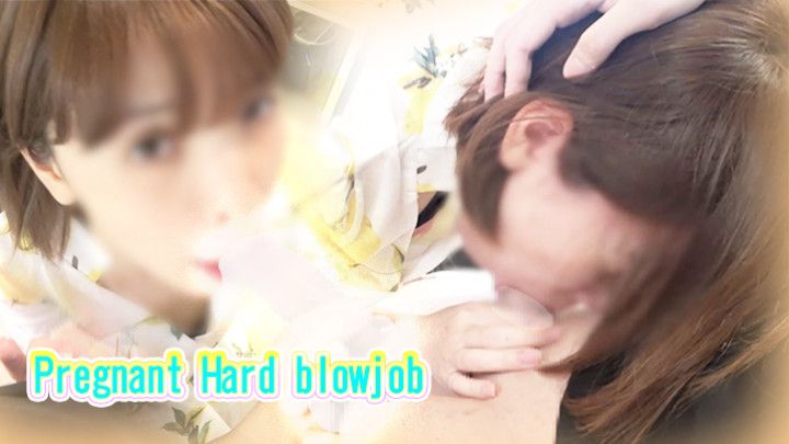 Pregnant blowjob] I tried hard bj a cute japanese pregnant