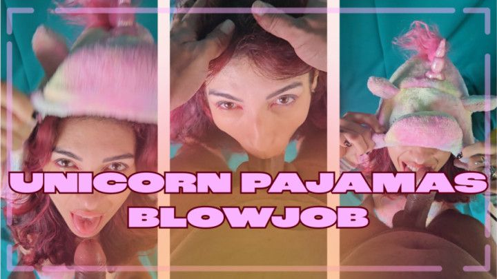 Unicorn Pajama Blowjob Deep Throat