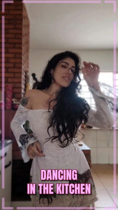 Step-Mommy Dancing Around the Kitchen in a Sundress