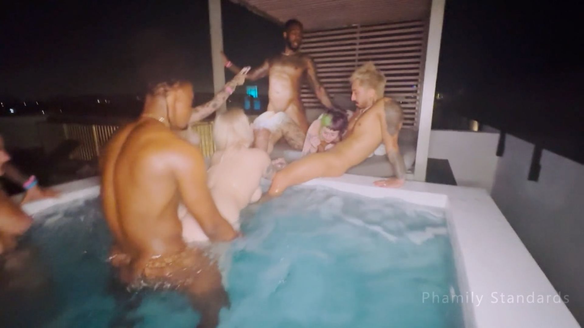 XBIZ MIAMI ORGY - OUTSIDE ROOFTOP CABANA