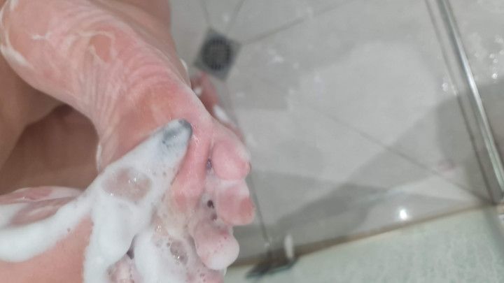 soapy feet