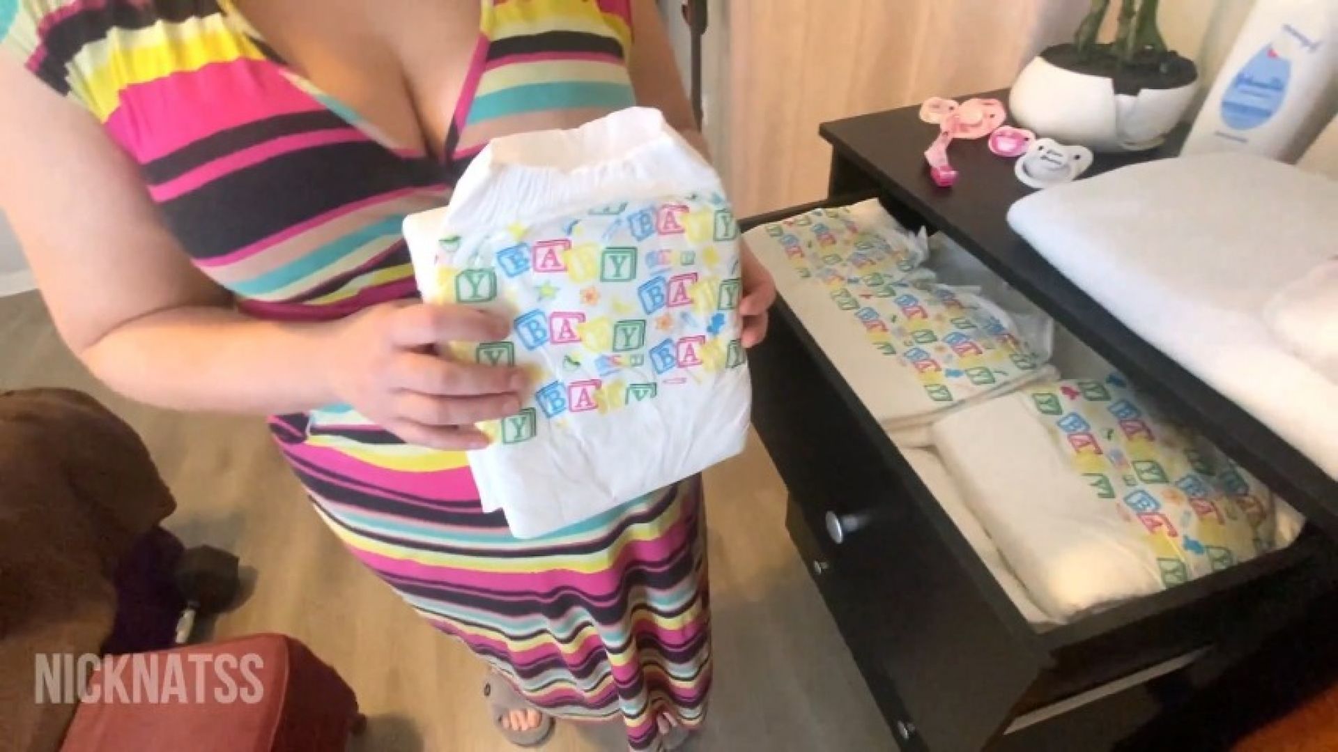 POV Caught in Diapers by Pregnant Mommy