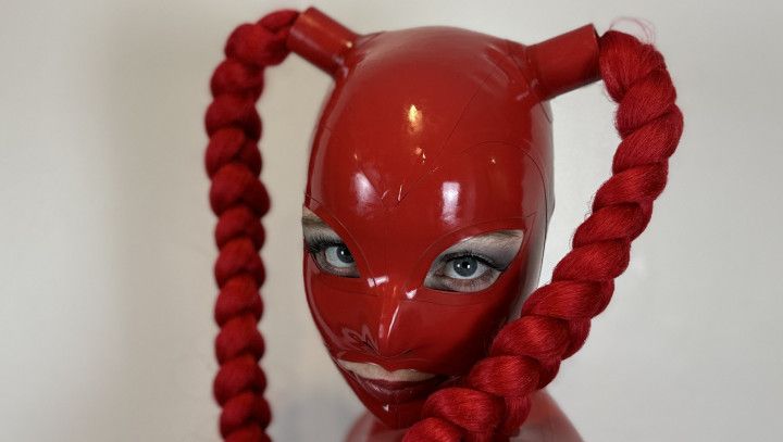 Wonderful latex fuck in red