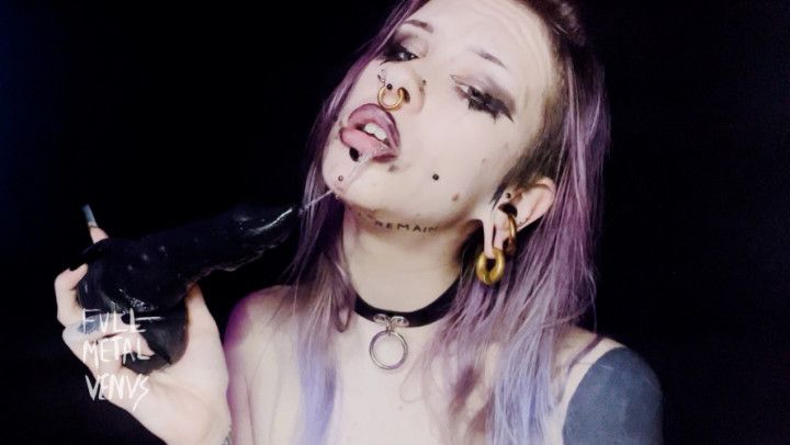 Goth Girl Messy Skullfucking | SPIT - DROOL - RUINED MAKEUP