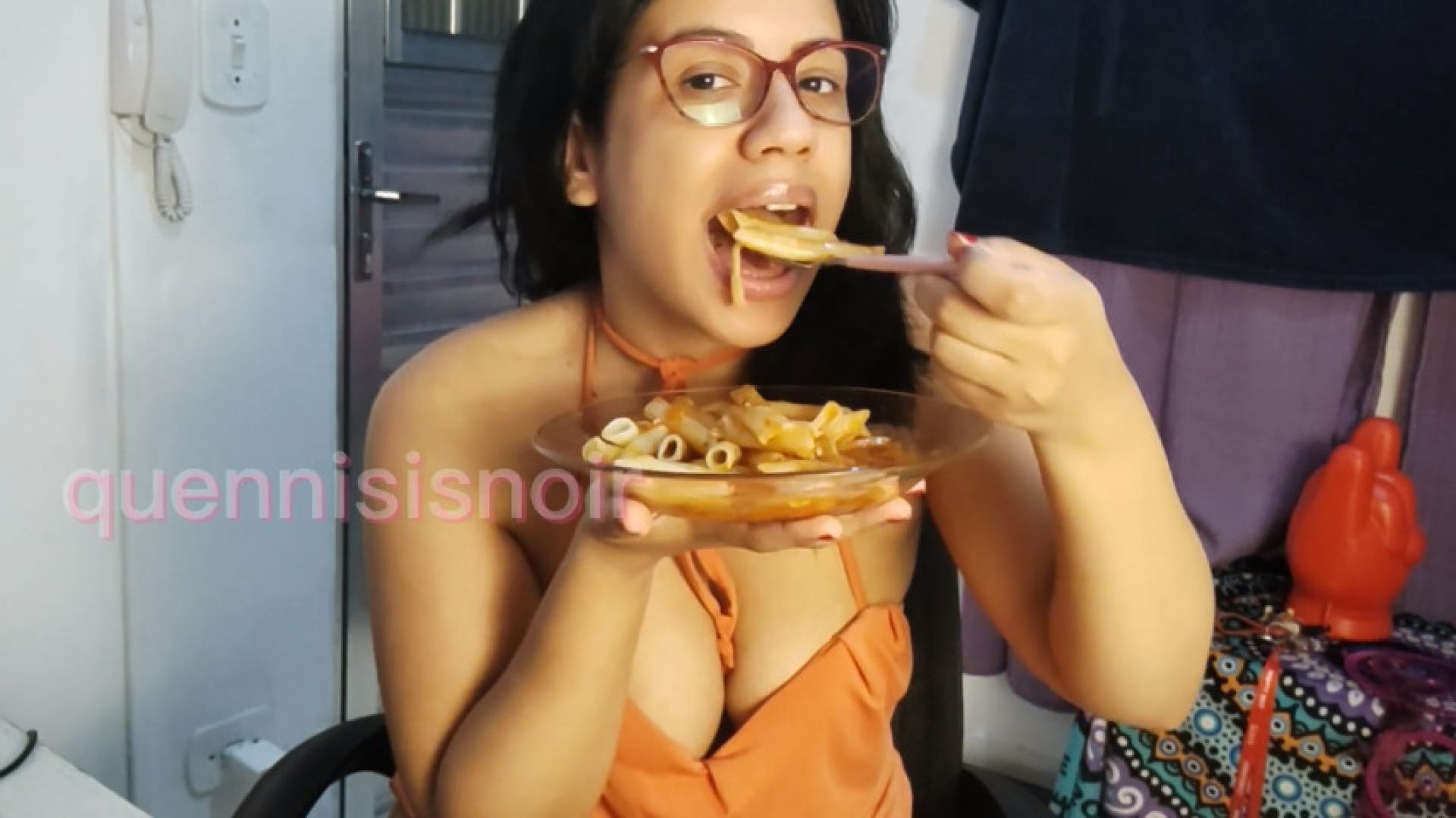 Delicious Moment: Me and My Plate of Pasta SFW
