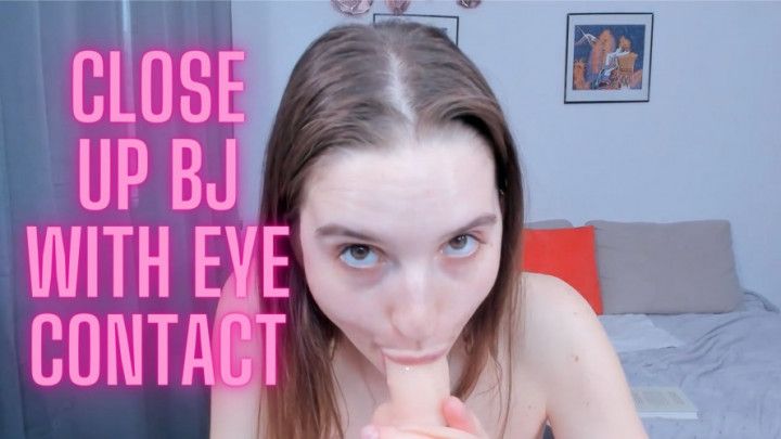 close up bj with eye contact