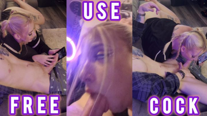 Nympho Neighbor Finds Any Excuse to Throat a Big Cock