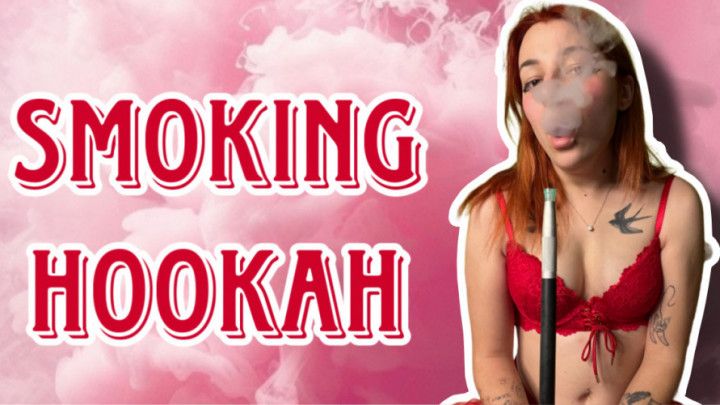 REDHEAD GIRL SMOKING HOOKAH