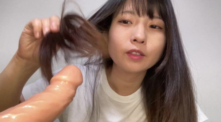 mako Show us her beautiful hair and Blowjob