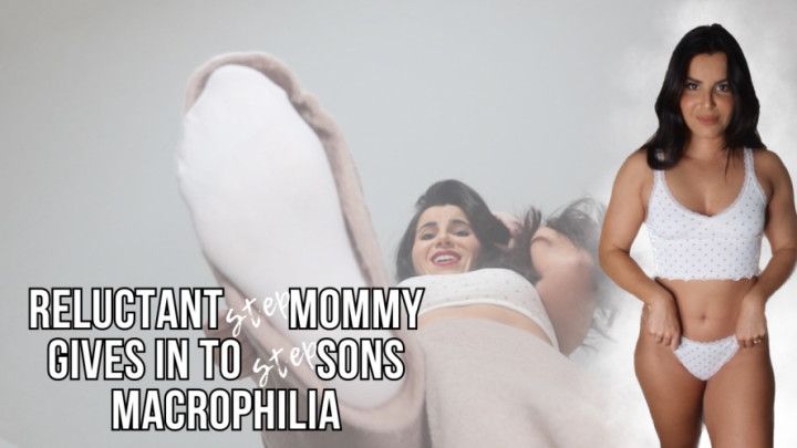 Reluctant step-mommy gives in to step-sons macrophilia