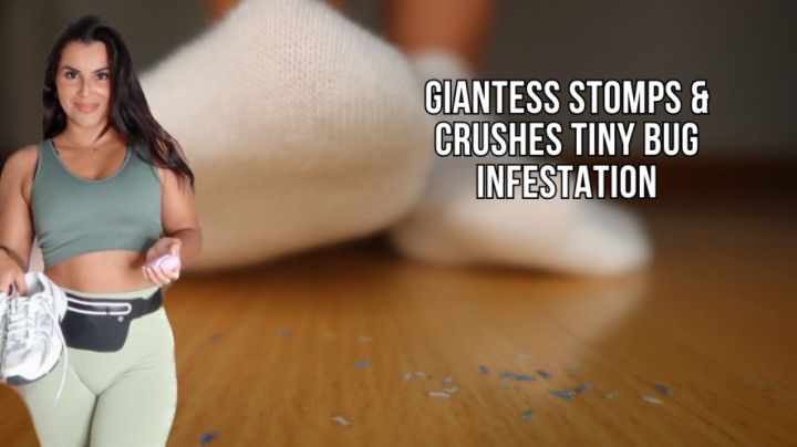 Giantess gets rid of tiny bug infestation - Vanessa