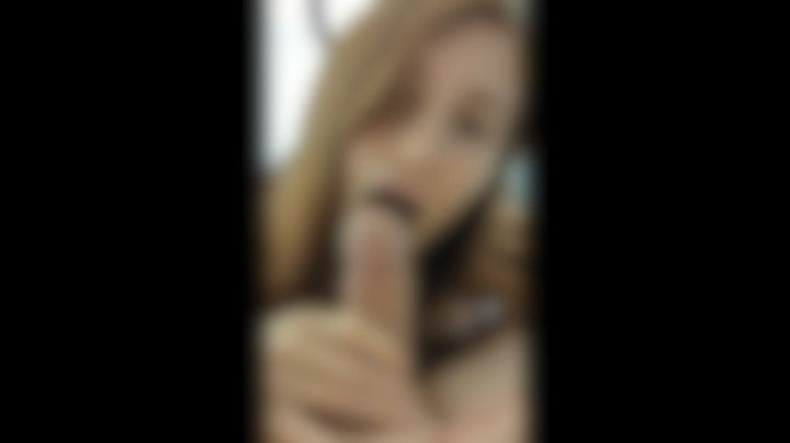 Redhead blowjob facial