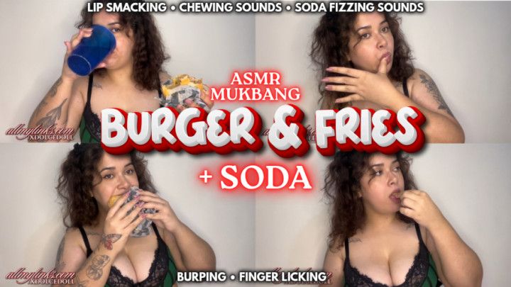 ASMR Mukbang - Burger, Fries and Soda