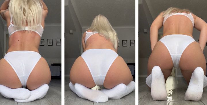 Wetting my white panties