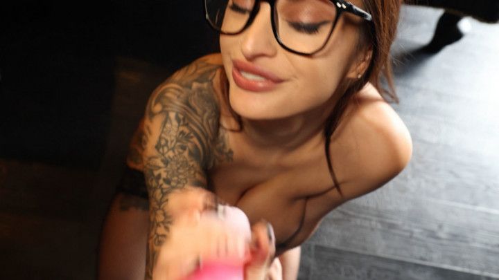 POV Bondage Tease &amp; Denial BJ in Glasses