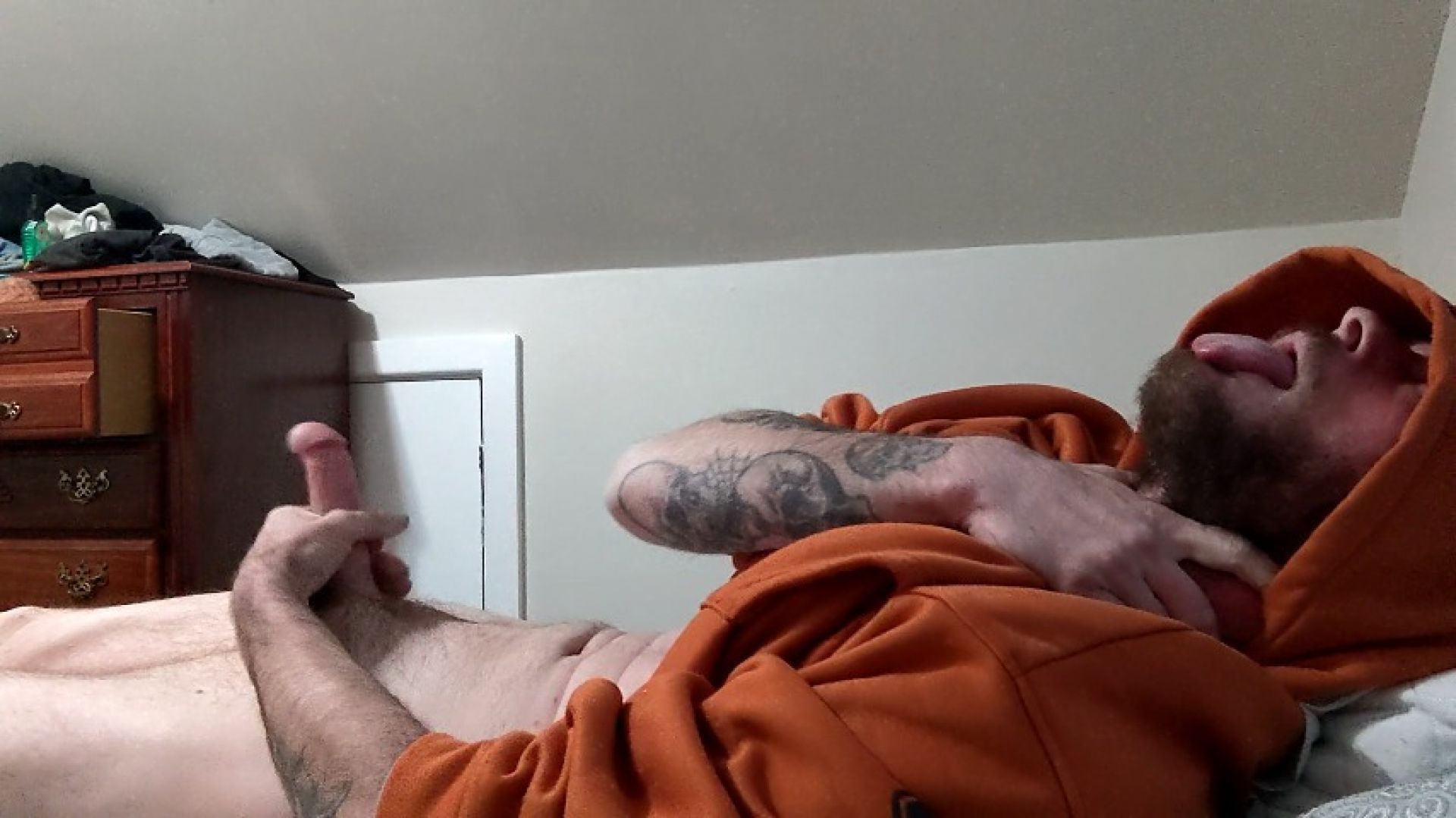 Horny edging fucker gooning over his own cock