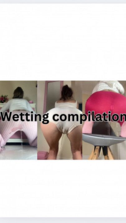 Leggings wetting compilation