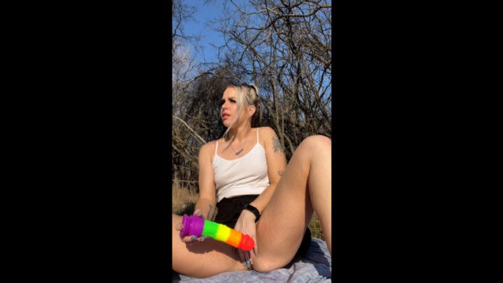 Fucking Myself And Squirting Outdoors