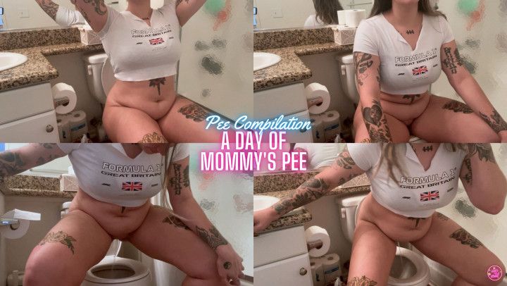 Pee Compilation - A day of step-Mommy's Pee