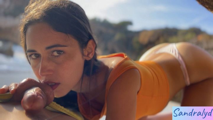 Deep Blowjob and balls sucking doggy style