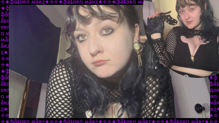 Goth Teases Caged Cuck