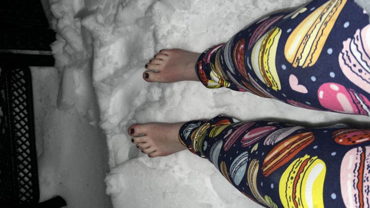 Barefeet out in a cold warning