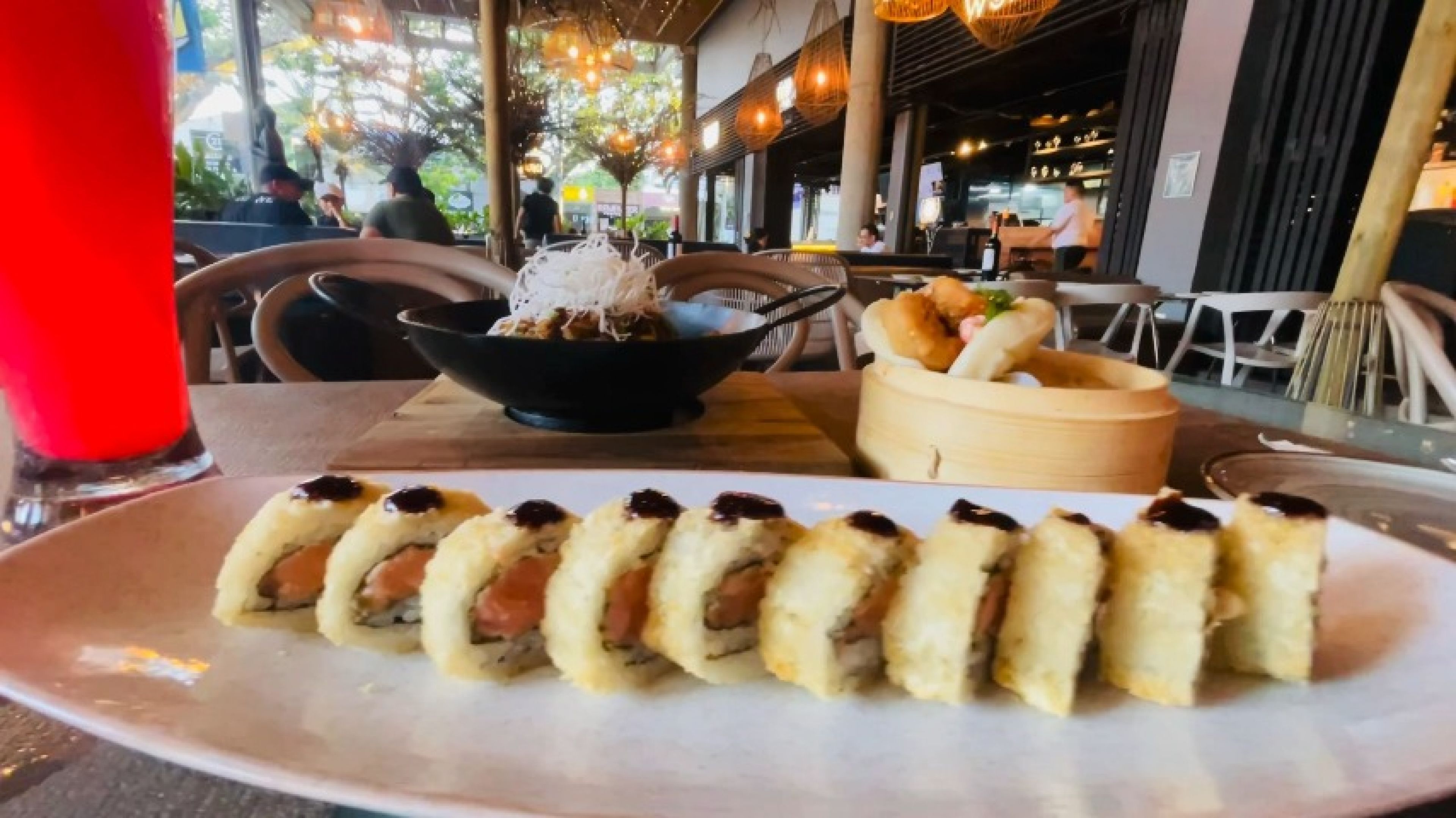 Getting some sushi before going live with you guys