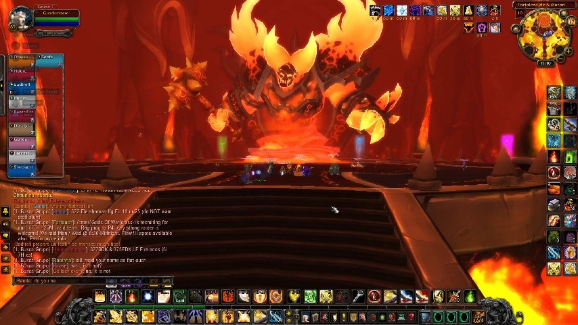 Defeating Ragnaros Firelands 10Man Normal