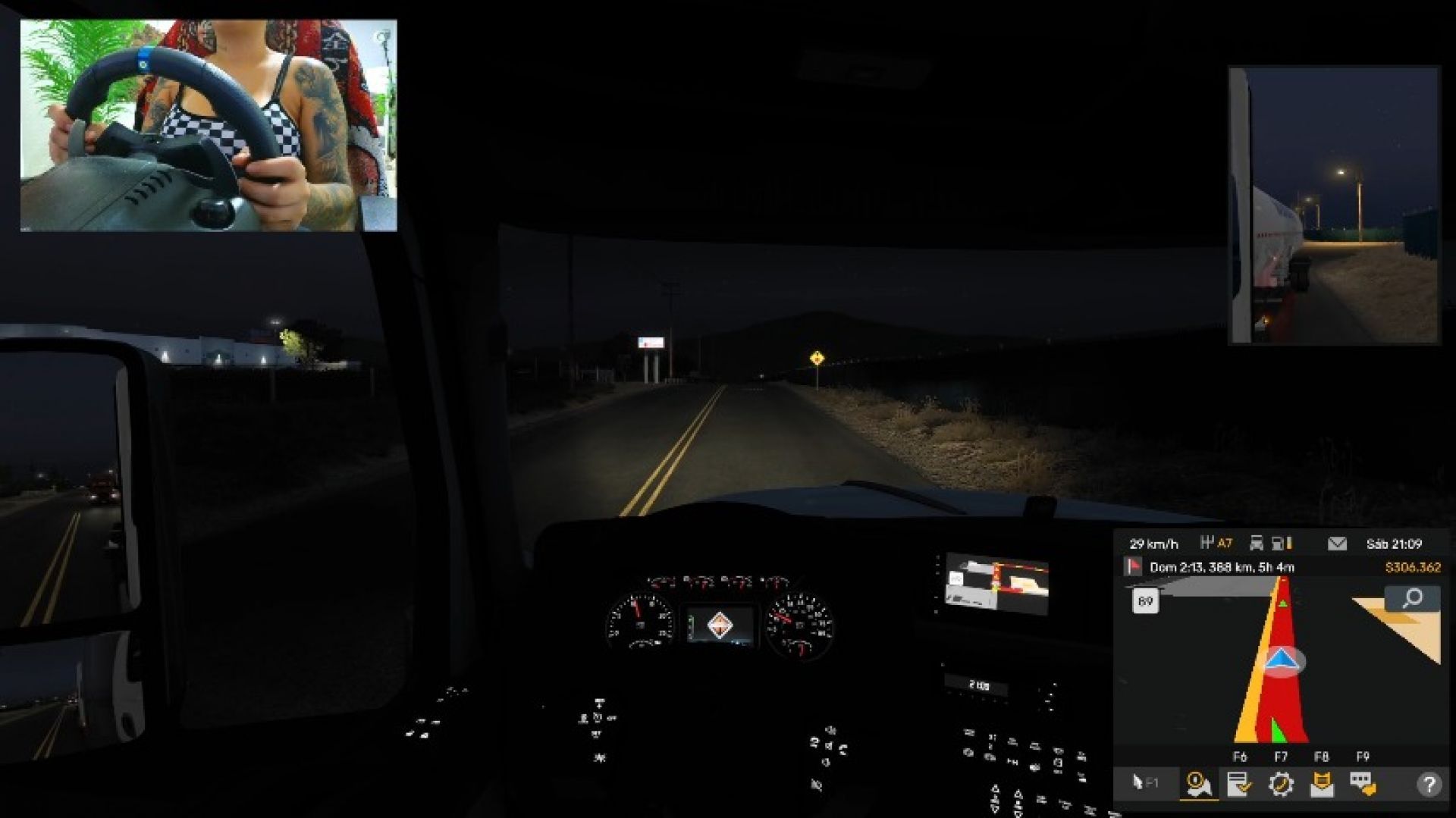 Late nights deliveries with sexy truck driver