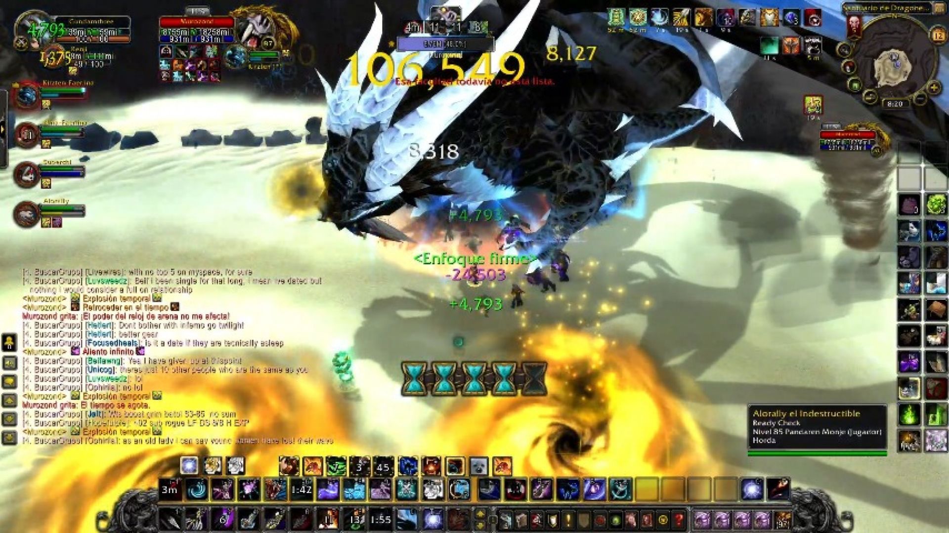 Hunter beating the biggest dragon of the Expansion Cataclysm