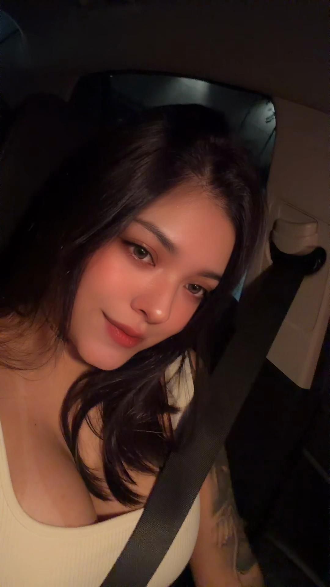 Sexy driver at night