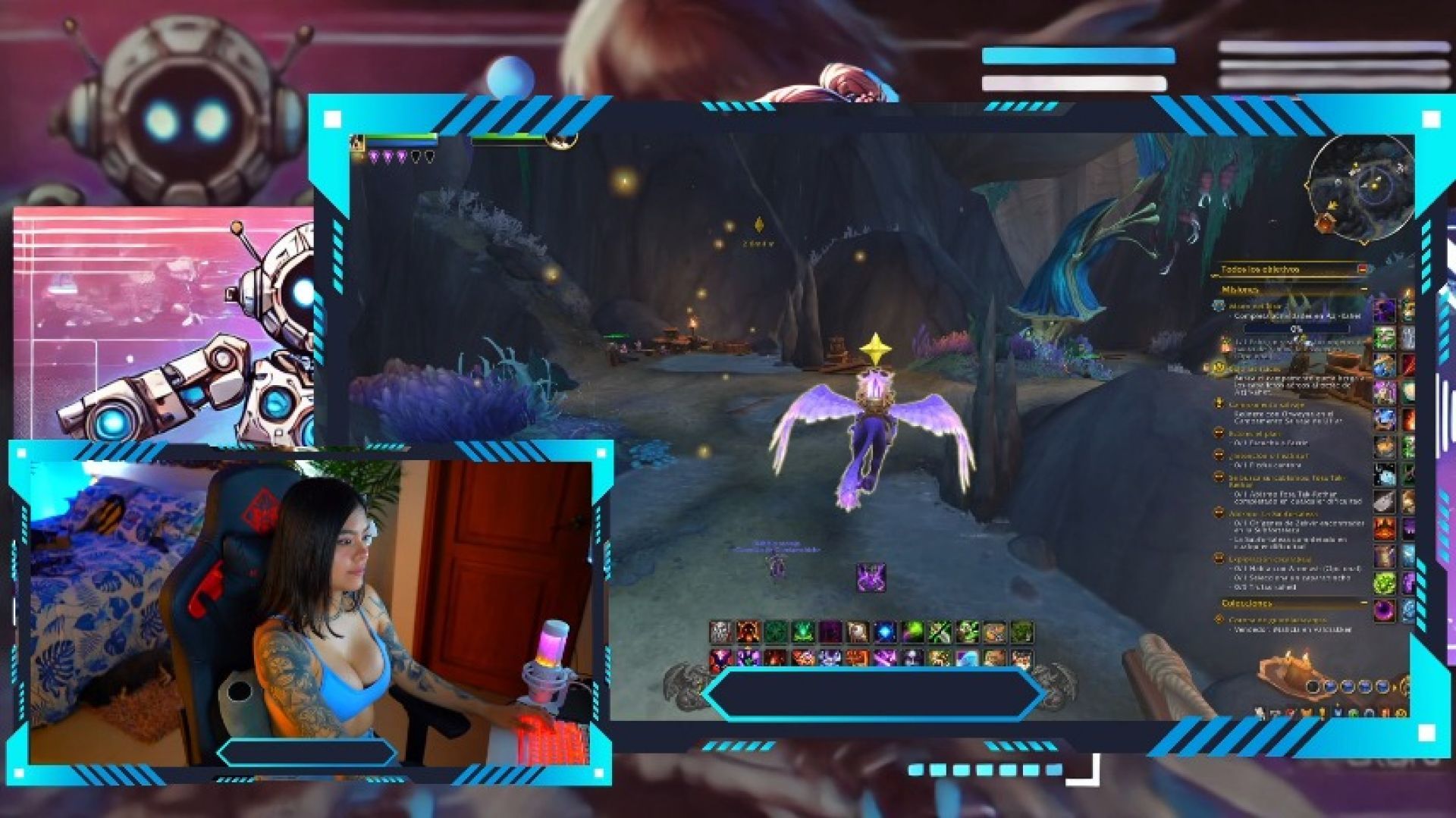 Chilling doing quests on World of Warcraft