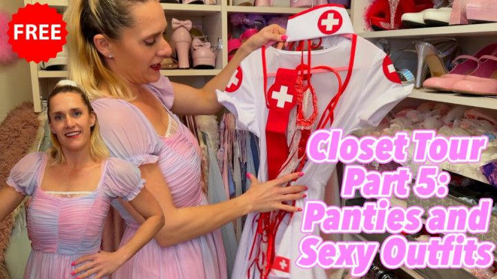 Closet Tour Part 5 Panties and Sexy Outfits Free SFW solo