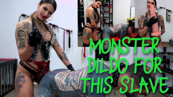 Monster dildo for this slave