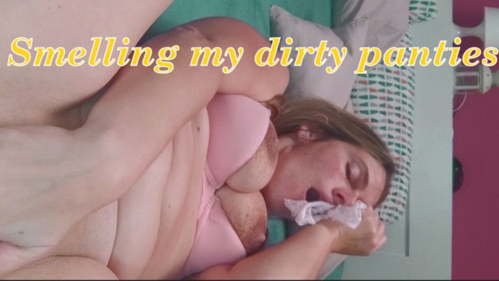 Smelling my dirty panties 4K