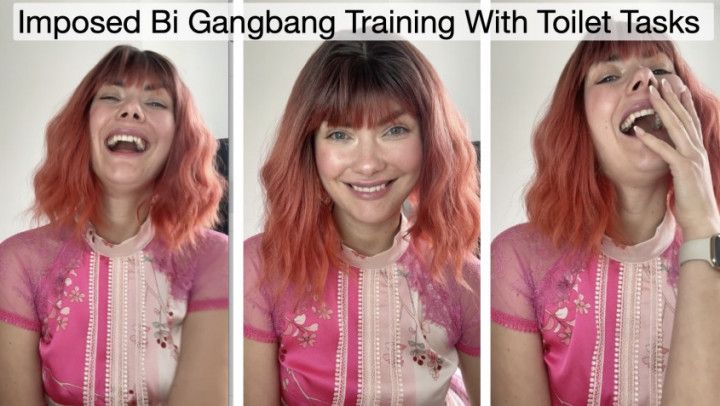 Imposed Bi Gangbang Training With Toilet Tasks