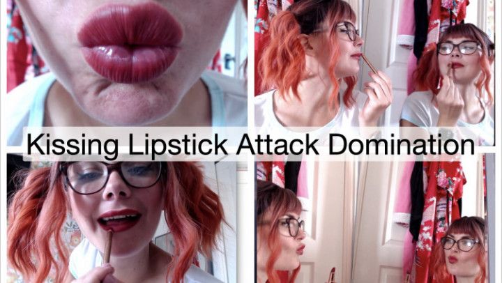 Kissing Lipstick Attack Domination POV