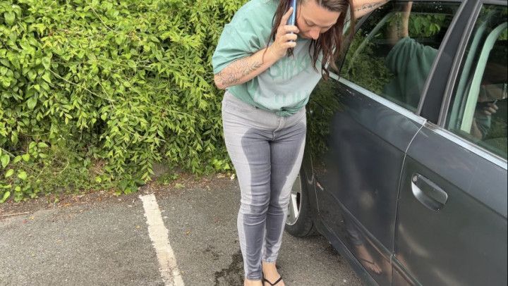 Public jeans wetting &amp; desperation embarrassment
