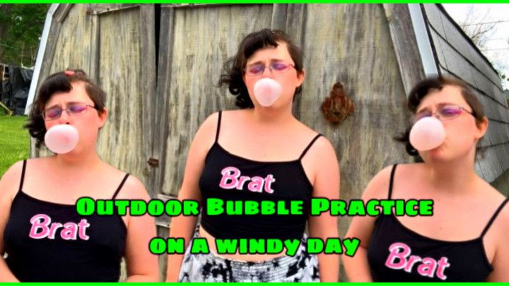 Outdoor Bubble Practice On A Windy Day