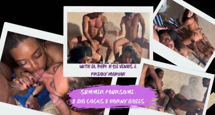 Interracial Foursome Swapping cocks and pussy in Pool Party