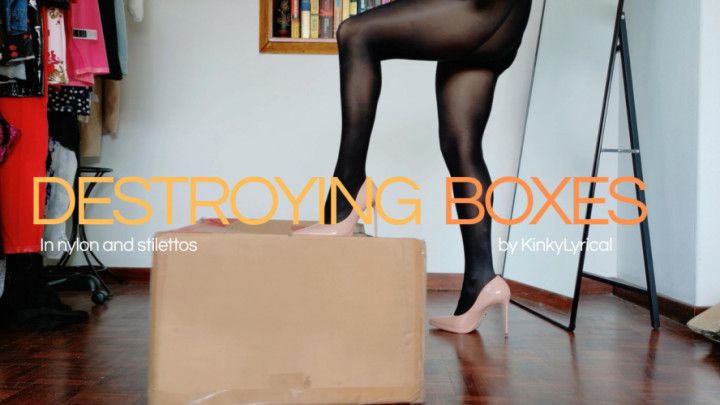 DESTROYING BOXES - In Nylon and Stilettos