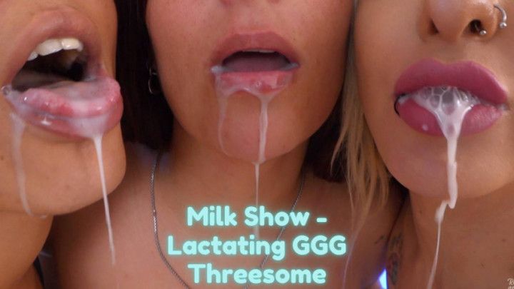 MILK SHOW WITH 2 LACTATING GIRL - THREESOME