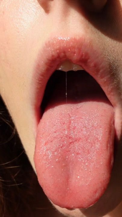 My lips and tongue closeup