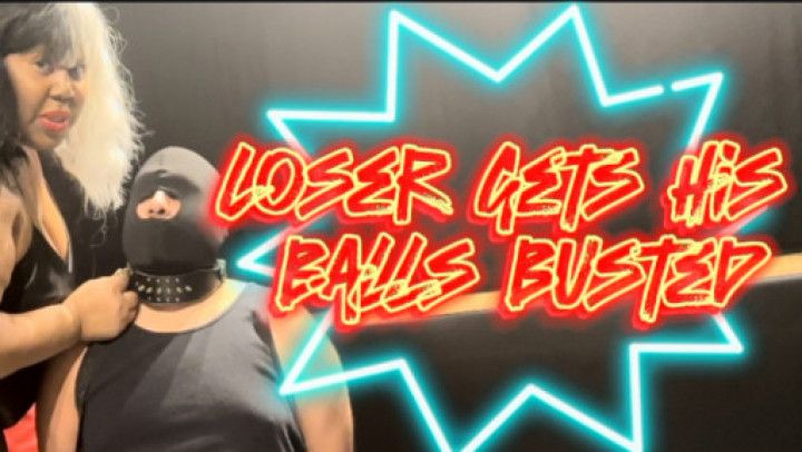 Loser Gets his balls Busted