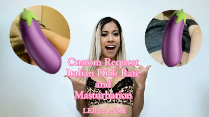 Custom Request - Solo Female Masturbation Italian Dick Rate