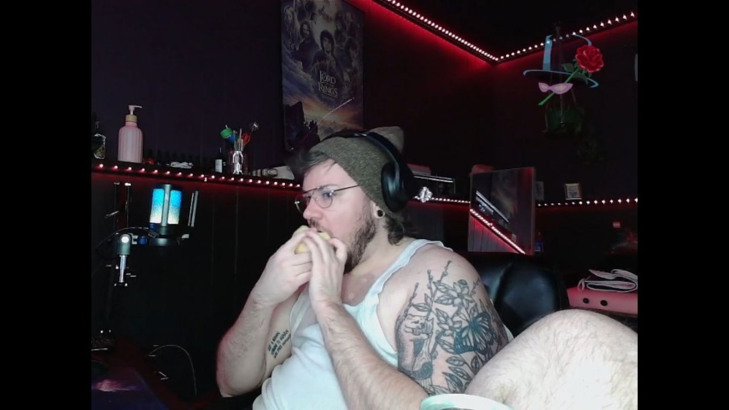 Eating a juicy Asian pear