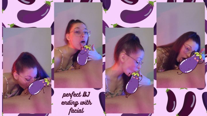 Perfect blowjob ending with cum in mouth