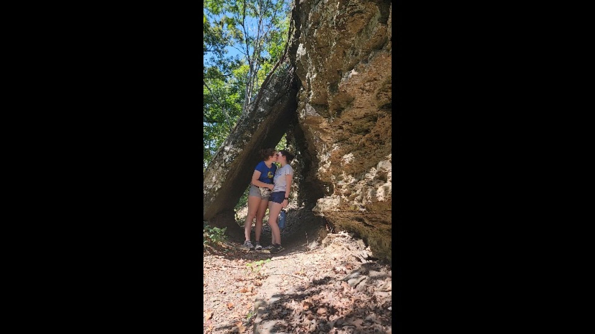 Cute Kissing on our Hike