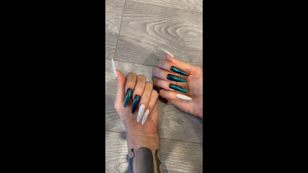 Long nails and handjobs with spit